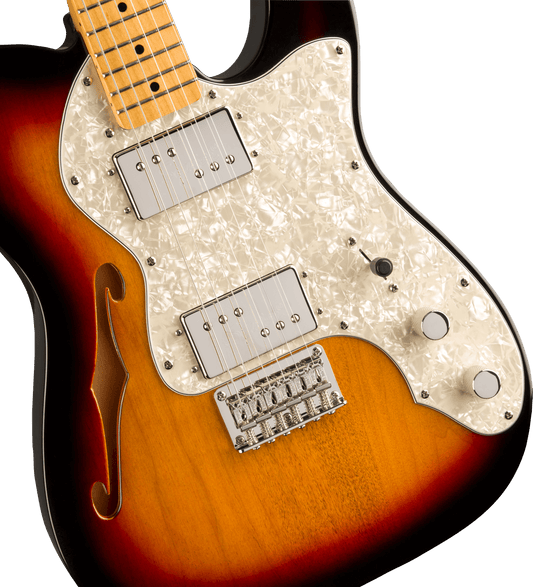 SQUIER CLASSIC VIBE 70S TELECASTER THINLINE ELEC GTR,MAPLE FB,3 TONE SUNBURST