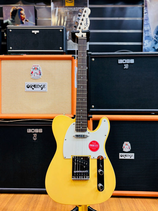 Squier FSR Bullet Telecaster Electric Guitar, Laurel FB, Vintage White