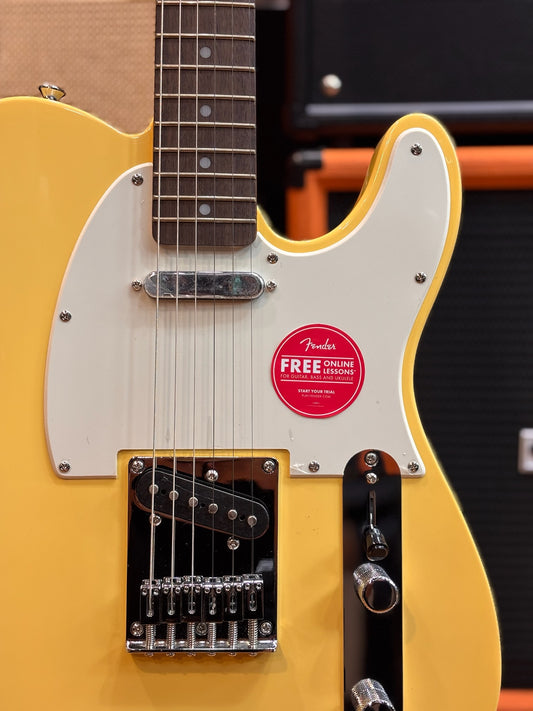 Squier FSR Bullet Telecaster Electric Guitar, Laurel FB, Vintage White