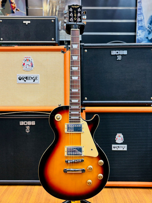 SQOE SELP100 Les Paul Style Electric Guitar – Sunburst